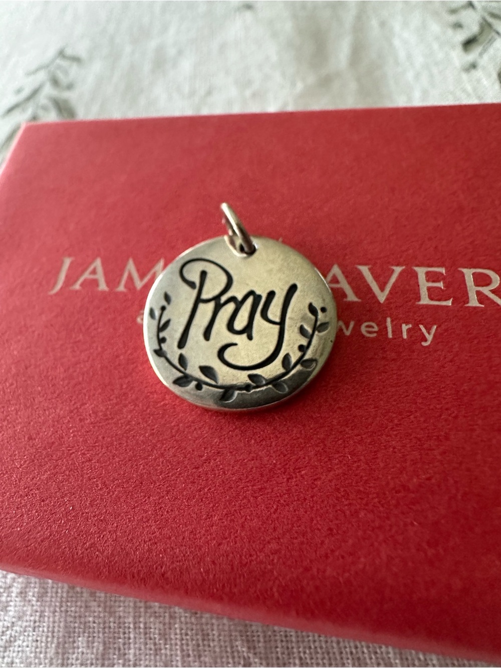 RETIRED James Avery Silver 'Pray' Charm